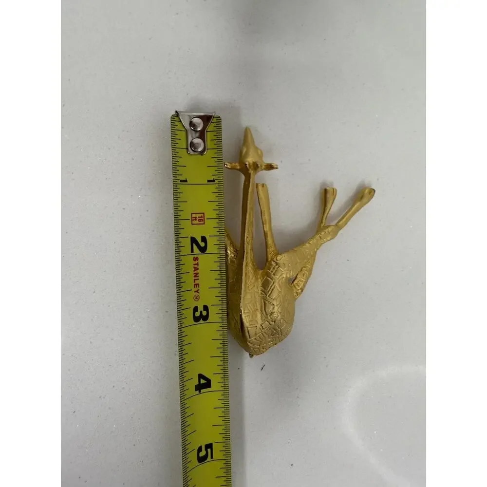 Vintage Giraffe Brooch Pendant Gold 3.5” Rare Safari Ms. Frizzle Teacher